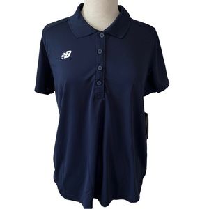 Woman’s Navy Blue New Balance Tech Polo Shirt XL NWT
